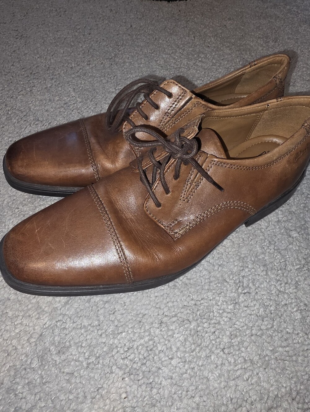 Clarks Men's Brown Leather Dress Shoes